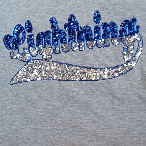 NEW WITH TAGS WOMENS COLOSSEUM SIZE MEDIUM TAMPA BAY LIGHTNING SEQUIN TOP - Picture 4 of 8